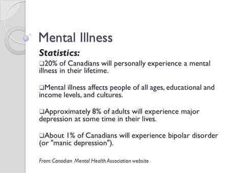 Mental Illness Statistics: