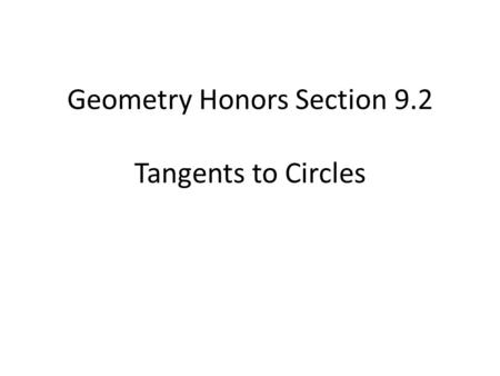 Honors Geometry Homework Answers For Section 9.2
