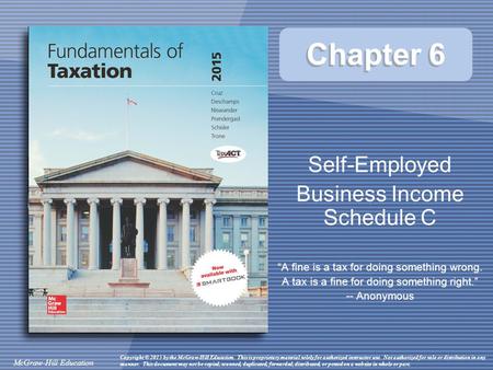 Chapter 6 Self-Employed Business Income Schedule C