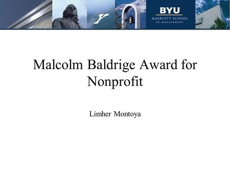 Malcolm Baldrige Award for Nonprofit