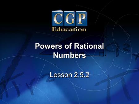 Powers of Rational Numbers