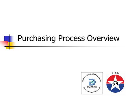 Purchasing Process Overview