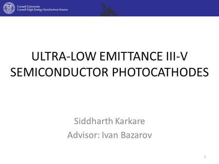 ULTRA-LOW EMITTANCE III-V SEMICONDUCTOR PHOTOCATHODES