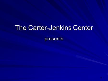 1 The Carter-Jenkins Center presents. 2 Humberto Nagera M.D. Professor of Psychiatry, University of South Florida. Professor Emeritus, University of Michigan.