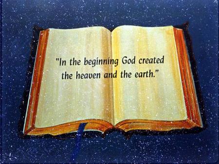 Genesis 1:1 illustrated. Earth without form Let there be light.