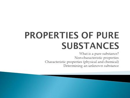PROPERTIES OF PURE SUBSTANCES