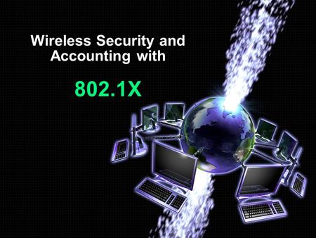 Wireless Security and Accounting with 802.1X. Introduction Background Why 802.1X? What is 802.1X? Implementing 802.1X at UTD The future of 802.1X and.