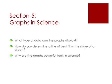 Section 5: Graphs in Science