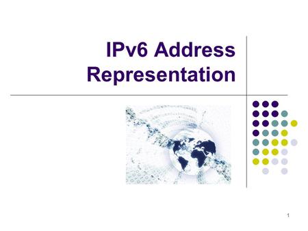 IPv6 Address Representation