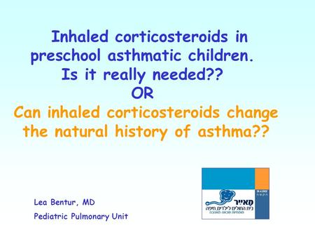 Inhaled corticosteroids in preschool asthmatic children