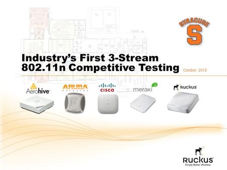 Industry’s First 3-Stream 802.11n Competitive Testing October, 2012.