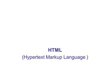 HTML (Hypertext Markup Language ). Short history of HTML and World Wide Web Before Web, the information exchange through Internet was by: Telnet protocol,