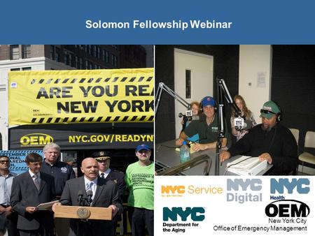 Solomon Fellowship Webinar New York City Office of Emergency Management.