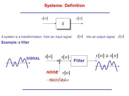 Systems: Definition Filter