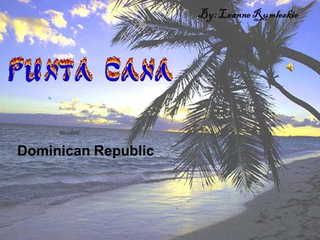 Dominican Republic By: Leanne Rumleskie. Departure FlightDepartsArrivesDurationPrice/person Friday March 11 Toronto 11:15am Punta Cana 4:23pm 4hr and.