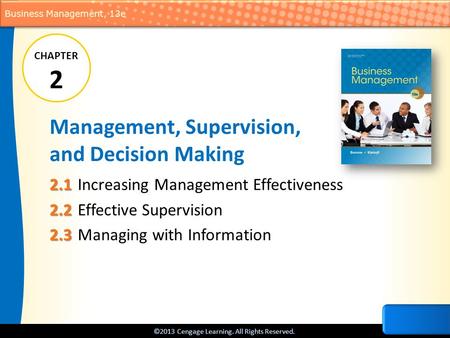 Management, Supervision, and Decision Making
