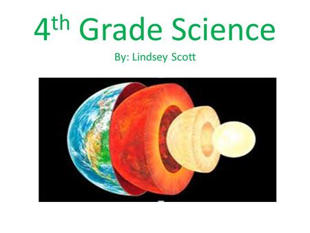 4 th Grade Science By: Lindsey Scott. Learning Objectives As a result from this power point, the students will know about volcanoes and other properties.