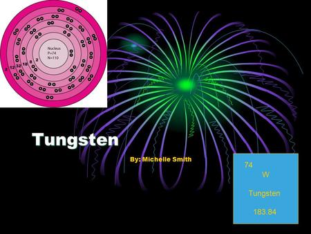 Tungsten By: Michelle Smith 74 W Tungsten 183.84.