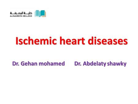 Ischemic heart diseases