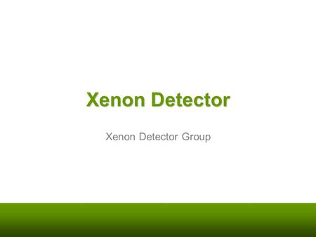 Xenon Detector Xenon Detector Group. 1 Contents Cryostat Construction Detector Preparation Schedule.
