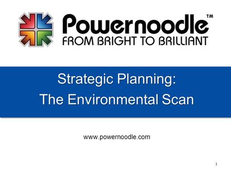 Www.powernoodle.com Strategic Planning: The Environmental Scan 1.