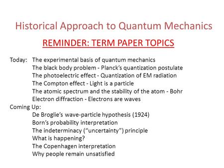 term paper mechanics