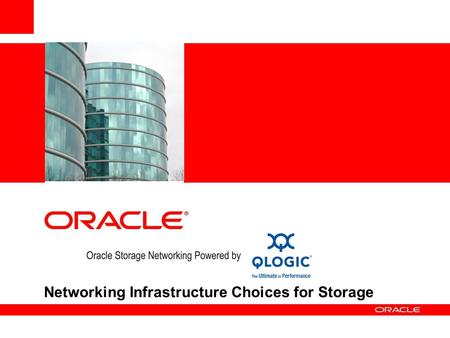 Product Manager Networking Infrastructure Choices for Storage.