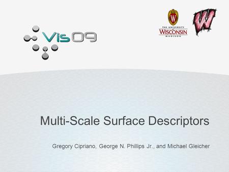 Multi-Scale Surface Descriptors Gregory Cipriano, George N. Phillips Jr., and Michael Gleicher.