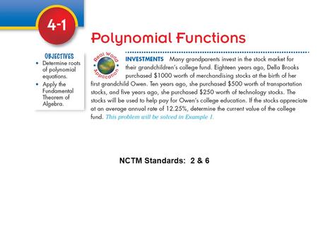 NCTM Standards: 2 & 6. Appreciation The increase of value of an item over a period of time. The formula for compound interest can be used to find the.