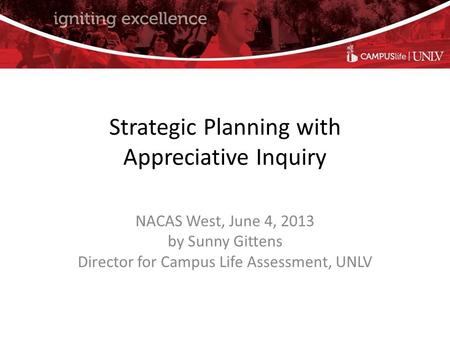 Strategic Planning with Appreciative Inquiry