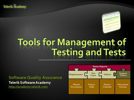 Telerik Software Academy  Software Quality Assurance.