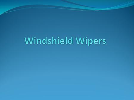 Name and description The windshield wiper was invented by Mary Anderson in 1903 to help street cars to operate safely in the rain. In 1905 she patented.