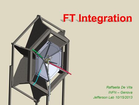 FT Integration Raffaella De Vita INFN – Genova Jefferson Lab 10/15/2013.