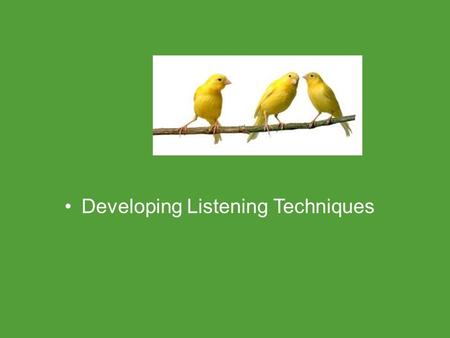 Developing Listening Techniques Common Core Standards Addressed! CCSS. ELA Literacy. RST.1 1 ‐ 12.10By the end of grade 12, read and comprehend science/technical.