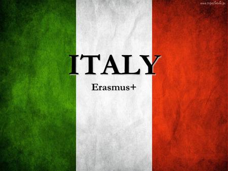 ITALY Erasmus+. POLITICAL SYSTEM Italy has a parliamentary government that is perfectly bicameral. The two houses, the Chamber of Deputies and the Senate.