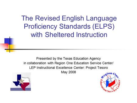 Presented by the Texas Education Agency