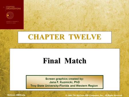 Final Match CHAPTER TWELVE Screen graphics created by: