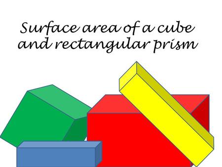 Surface area of a cube and rectangular prism