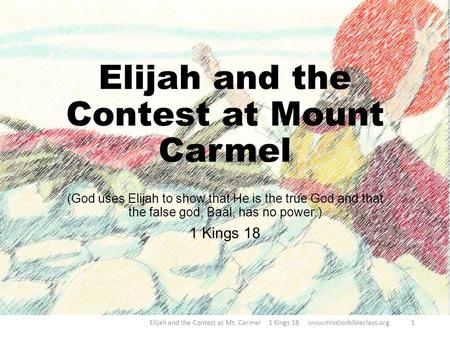 Elijah and the Contest at Mount Carmel