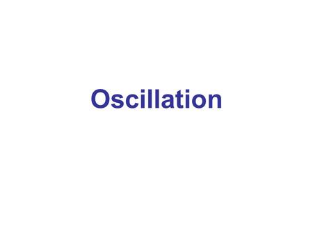 Oscillation.