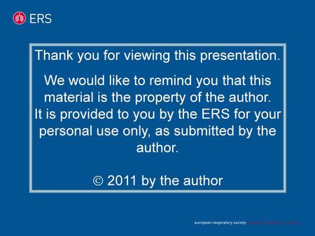 Guidelines for the programmatic management of drug-resistant TB 2011 Update ERS Congress, Amsterdam, Sep 2011 1 Thank you for viewing this presentation.