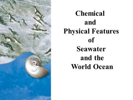 Chemical and Physical Features of Seawater and the World Ocean.