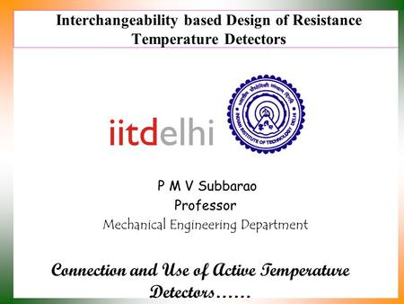Interchangeability based Design of Resistance Temperature Detectors