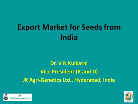 Export Market for Seeds from India