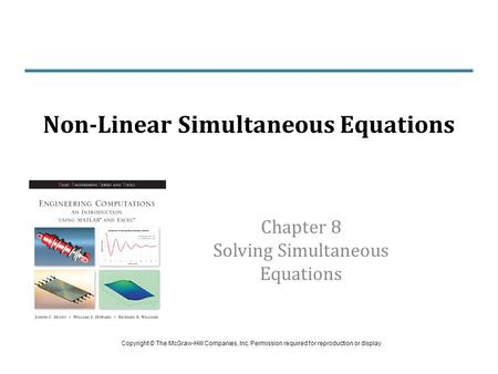 Non-Linear Simultaneous Equations