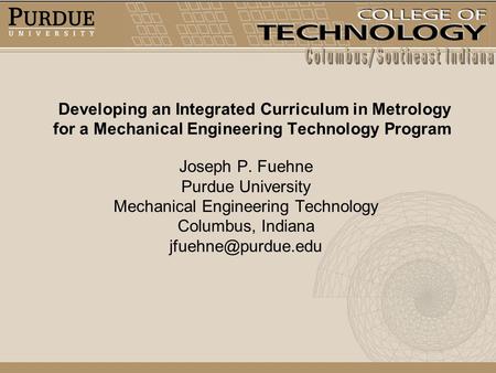 Mechanical Engineering Technology