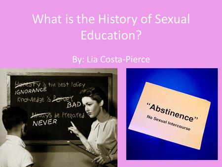 What is the History of Sexual Education?