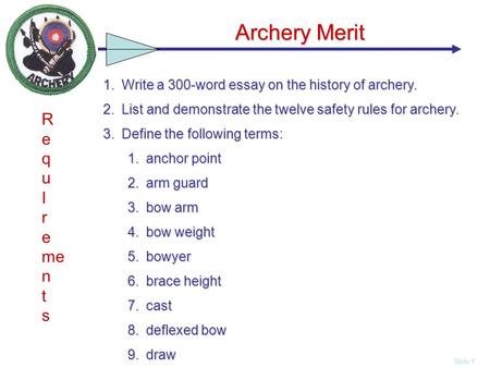 Write a 300-word essay on the history of archery.