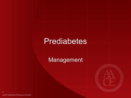 Prediabetes Management.