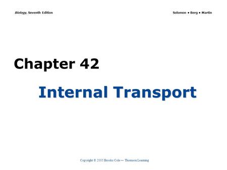 Chapter 42 Internal Transport.